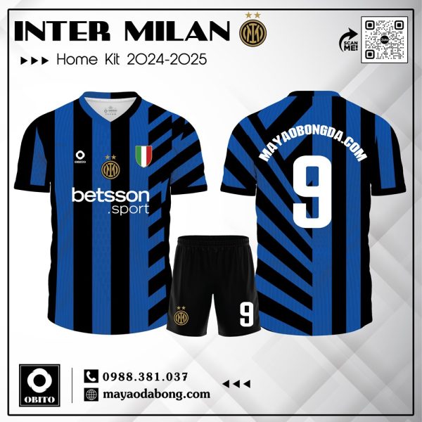 Quần Áo Đá Banh Inter Milan Sân Nhà 2024-2025 - Xanh Đen