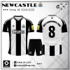 Quần Áo CLB Newcastle Sân Nhà 2025 - Đen Trắng Cá Tính
