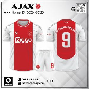 Ajax Home Kit 2024-2025 – Trắng Đỏ Đậm Chất Truyền Thống