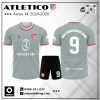 Bộ quần áo bóng đá Atletico Madrid Away 2025 - Xám đỏ cá tính