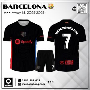 Áo đấu sân khách Barcelona 2024-2025 màu đen