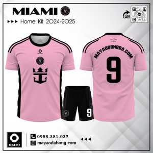 Bộ Quần Áo Bóng Đá Miami Hồng Pastel - Sân Nhà 2024-2025