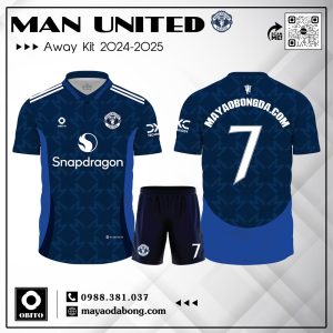 Quần Áo Bóng Đá Manchester United Sân Khách 2024-2025 Màu Xanh Navy