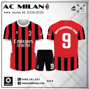AC Milan Home Kit 2024-2025 - Đỏ Đen Truyền Thống