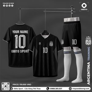 Argentina Training Đen Tuyền - Bộ Đồ Thể Thao Cá Tính Từ Obito Sport
