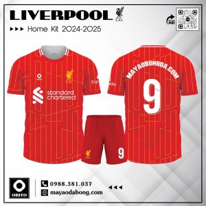 Quần Áo Bóng Đá Liverpool Home 2024–2025 Đỏ Đô