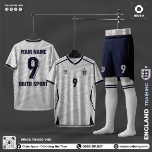 Áo Đấu Đội Tuyển Anh England Training - Trắng Navy Hiện Đại