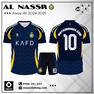 Al Nassr Away Kit 2024-2025 Xanh Navy - Thiết Kế Trẻ Trung, Phong Cách Đậm Chất Thể Thao