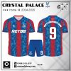 Áo Đấu Crystal Palace Sân Nhà 2024-2025 – Đỏ Xanh Truyền Thống