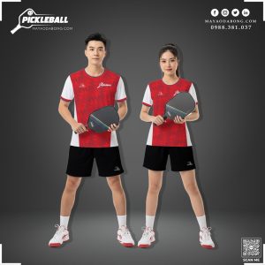 Áo thể thao Pickleball đỏ trắng năng động - Mã 09