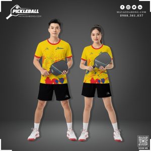 Áo Pickleball Vàng Tươi Splash Art Năng Động