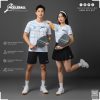 Áo Pickleball Trắng Xanh - Phong Cách Năng Động & Thoáng Mát