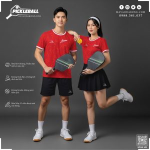 Áo Thể Thao Pickleball Màu Đỏ Nổi Bật - Thiết Kế Năng Động Cho Nam & Nữ