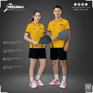 Đồng Phục Pickleball Vàng Đen Năng Động – Mẫu 27
